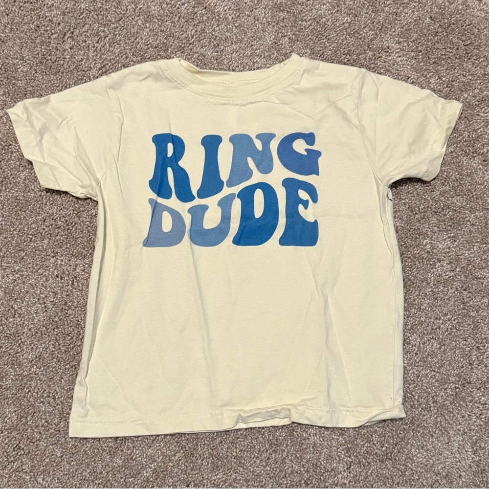 Ring bearer “ring dude” kids t shirt